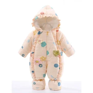 ชุดจั๊มสูทผ้าฝ้ายหนาสำหรับทารก