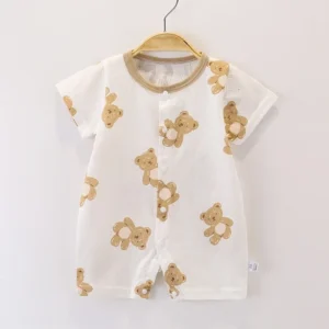 ชุดเด็กอ่อน บอดี้สูทเด็กแขนสั้นลายหมี